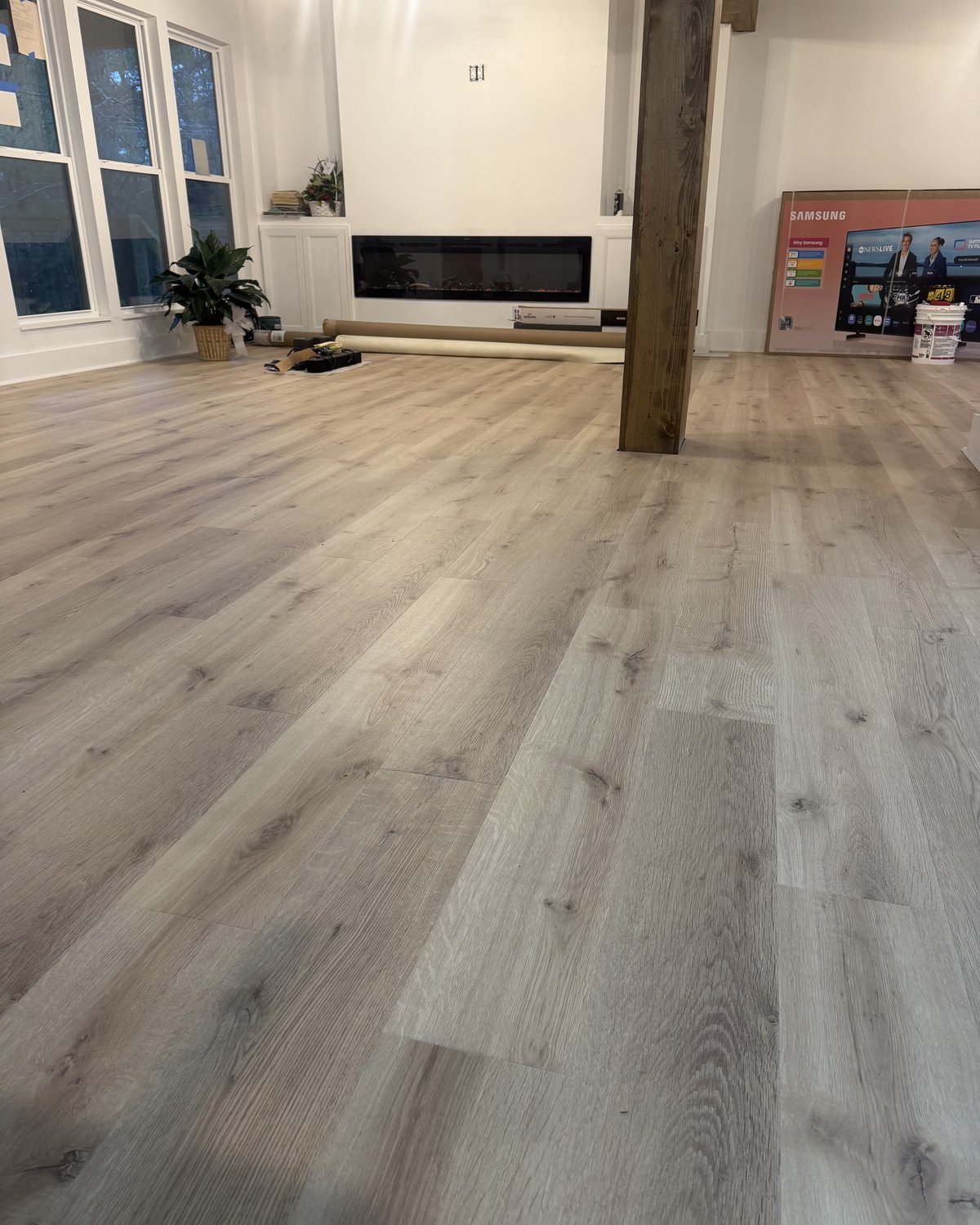 Beautifully installed luxury vinyl plank flooring in an Atlanta-area home